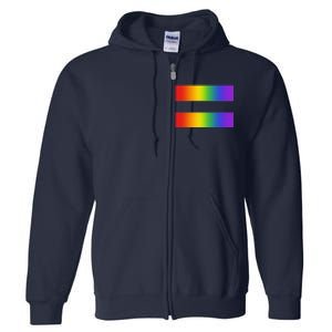 Rainbow Equality Symbol Subtle Pride Stuff Lgbt Gay Rights Full Zip Hoodie