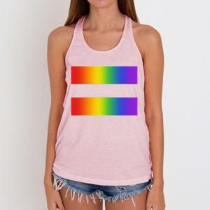 Rainbow Equality Symbol Subtle Pride Stuff Lgbt Gay Rights Women's Knotted Racerback Tank