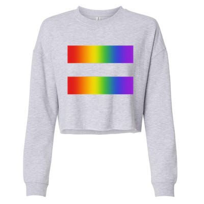 Rainbow Equality Symbol Subtle Pride Stuff Lgbt Gay Rights Cropped Pullover Crew