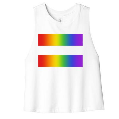 Rainbow Equality Symbol Subtle Pride Stuff Lgbt Gay Rights Women's Racerback Cropped Tank