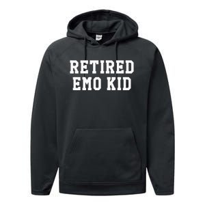 Retired Emo Sad Music Gift Performance Fleece Hoodie