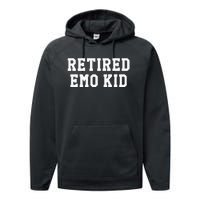 Retired Emo Sad Music Gift Performance Fleece Hoodie