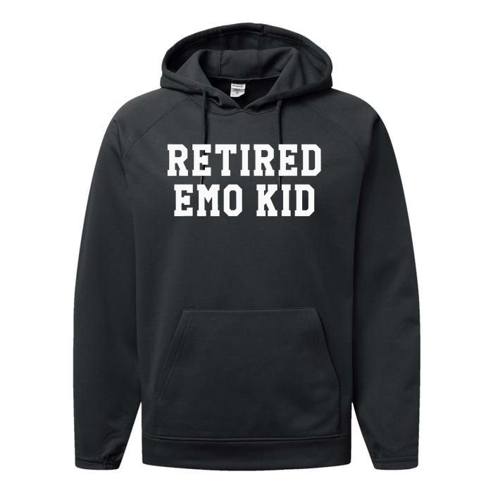 Retired Emo Sad Music Gift Performance Fleece Hoodie