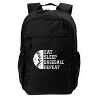 retro Eat Sleep Baseball Repeat Baseball Player Backpack