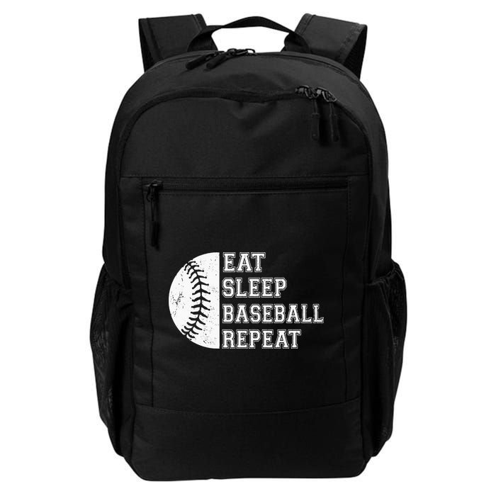 retro Eat Sleep Baseball Repeat Baseball Player Backpack