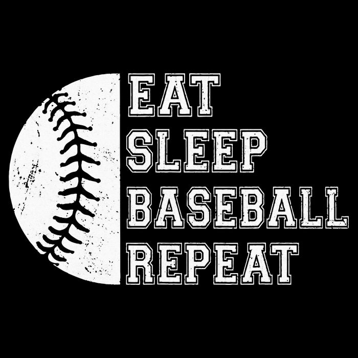 retro Eat Sleep Baseball Repeat Baseball Player 16 in Basic Backpack