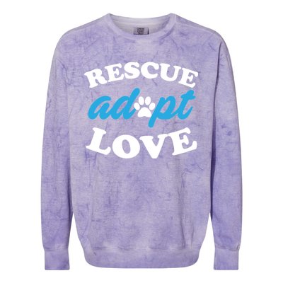 Rescue Adopt Love Colorblast Crewneck Sweatshirt