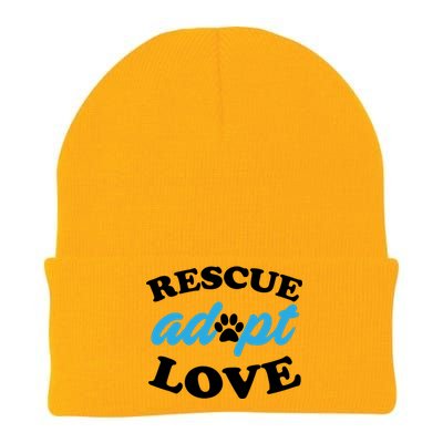 Rescue Adopt Love Knit Cap Winter Beanie