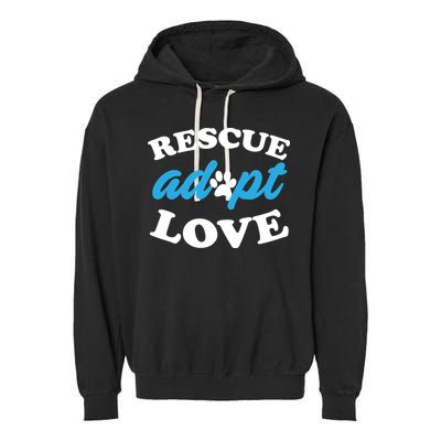 Rescue Adopt Love Garment-Dyed Fleece Hoodie