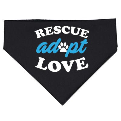 Rescue Adopt Love USA-Made Doggie Bandana