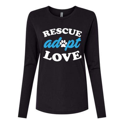 Rescue Adopt Love Womens Cotton Relaxed Long Sleeve T-Shirt