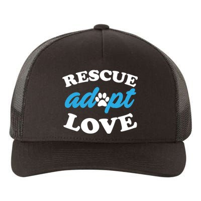 Rescue Adopt Love Yupoong Adult 5-Panel Trucker Hat