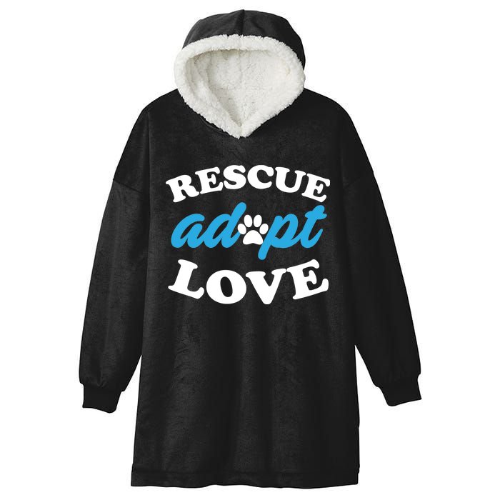 Rescue Adopt Love Hooded Wearable Blanket