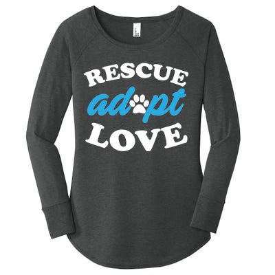 Rescue Adopt Love Women's Perfect Tri Tunic Long Sleeve Shirt