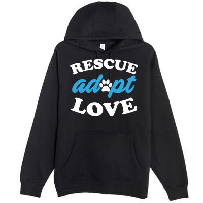 Rescue Adopt Love Premium Pullover Hoodie