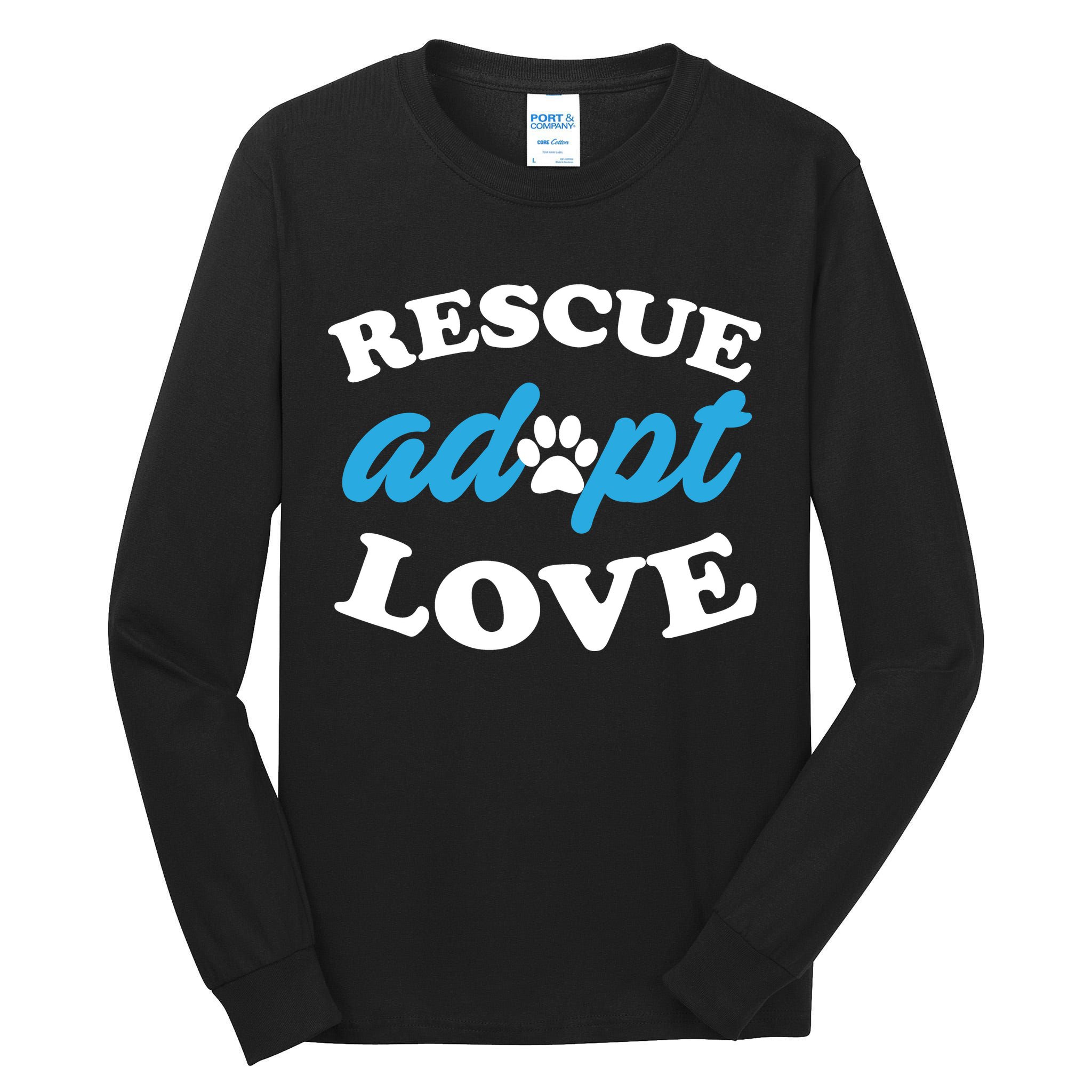 Rescue Adopt Love Tall Long Sleeve T-Shirt