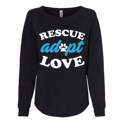 Rescue Adopt Love Womens California Wash Sweatshirt