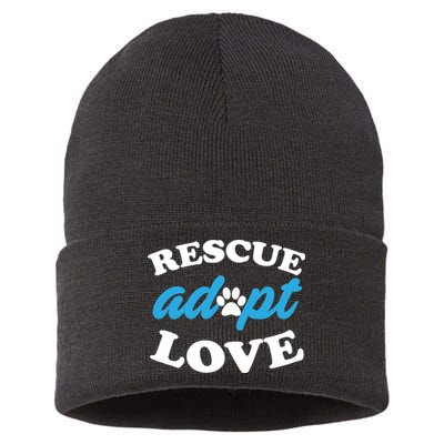 Rescue Adopt Love Sustainable Knit Beanie