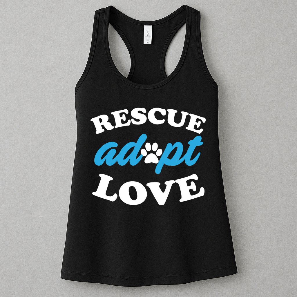 Rescue Adopt Love Womens Tank Top