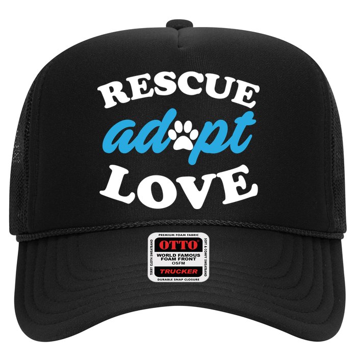 Rescue Adopt Love Trucker Hat