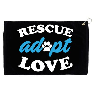 Rescue Adopt Love Grommeted Golf Towel