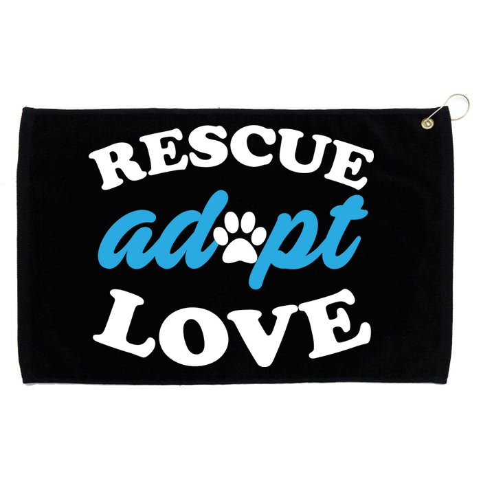 Rescue Adopt Love Grommeted Golf Towel