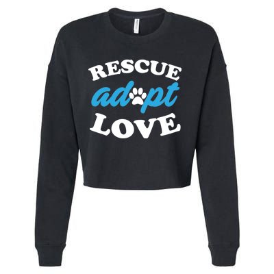 Rescue Adopt Love Cropped Pullover Crew