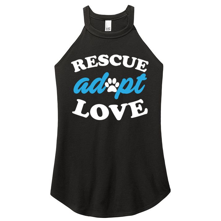 Rescue Adopt Love Women's Perfect Tri Rocker Tank