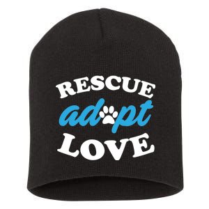 Rescue Adopt Love Short Acrylic Beanie