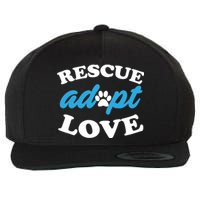 Rescue Adopt Love Wool Snapback Cap