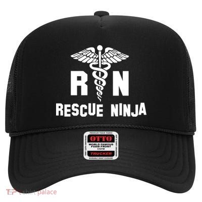 Rescue Ninja RN Nurse High Crown Mesh Back Trucker Hat