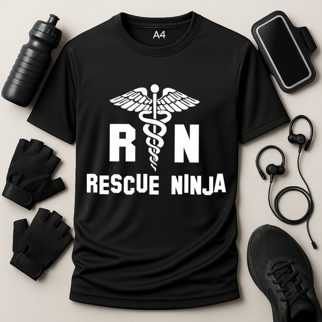 Rescue Ninja RN Nurse Cooling Performance Crew T-Shirt