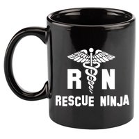 Rescue Ninja RN Nurse 11oz C Handle Ceramic Mug