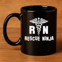 Rescue Ninja RN Nurse 11oz C Handle Ceramic Mug