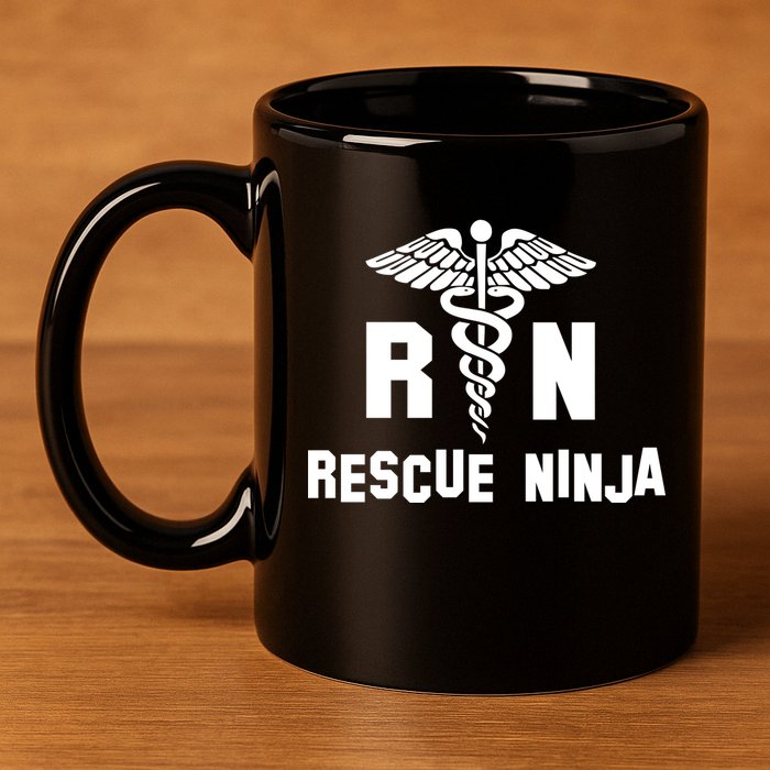 Rescue Ninja RN Nurse 11oz C Handle Ceramic Mug