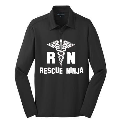 Rescue Ninja RN Nurse Silk Touch Performance Long Sleeve Polo