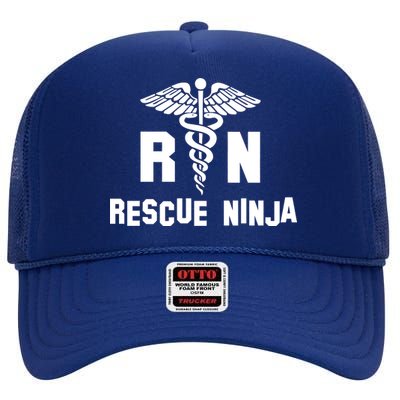 Rescue Ninja RN Nurse High Crown Mesh Back Trucker Hat