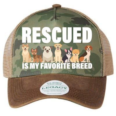 Rescued Is My Favorite Breed Legacy Tie Dye Trucker Hat
