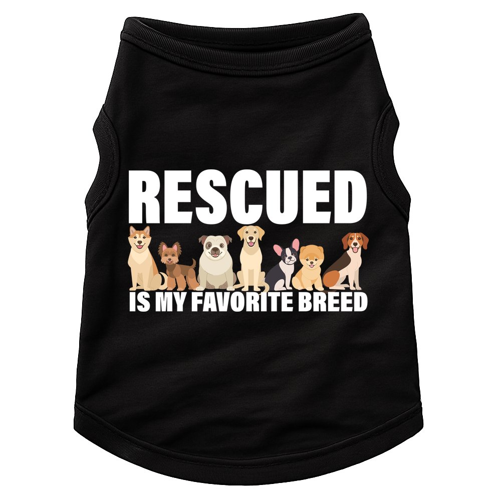 Rescued Is My Favorite Breed Doggie Tank