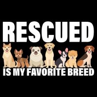 Rescued Is My Favorite Breed Drawstring Bag