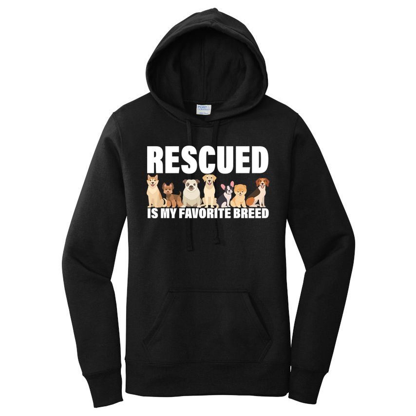 Rescued Is My Favorite Breed Women's Pullover Hoodie