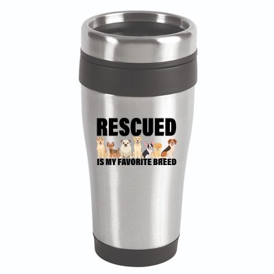 Rescued Is My Favorite Breed 16oz Travel Tumbler
