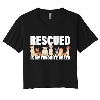 Rescued Is My Favorite Breed Crop Top