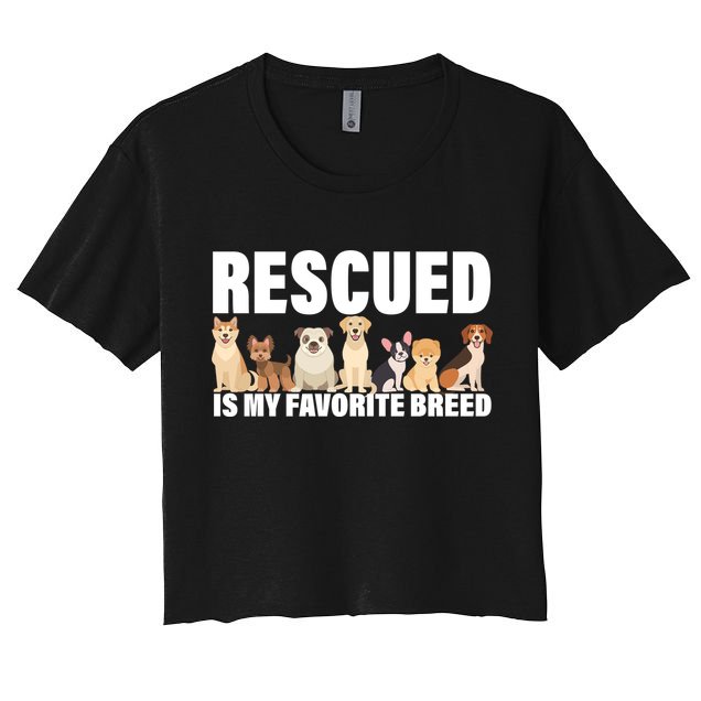 Rescued Is My Favorite Breed Crop Top