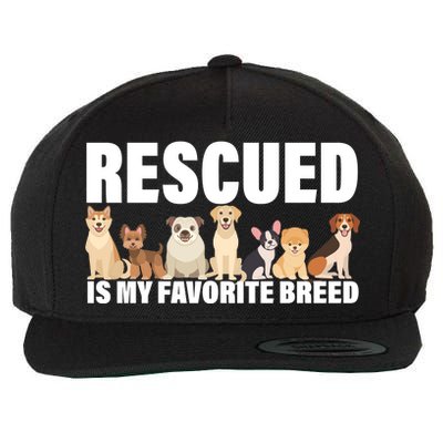 Rescued Is My Favorite Breed Wool Snapback Cap