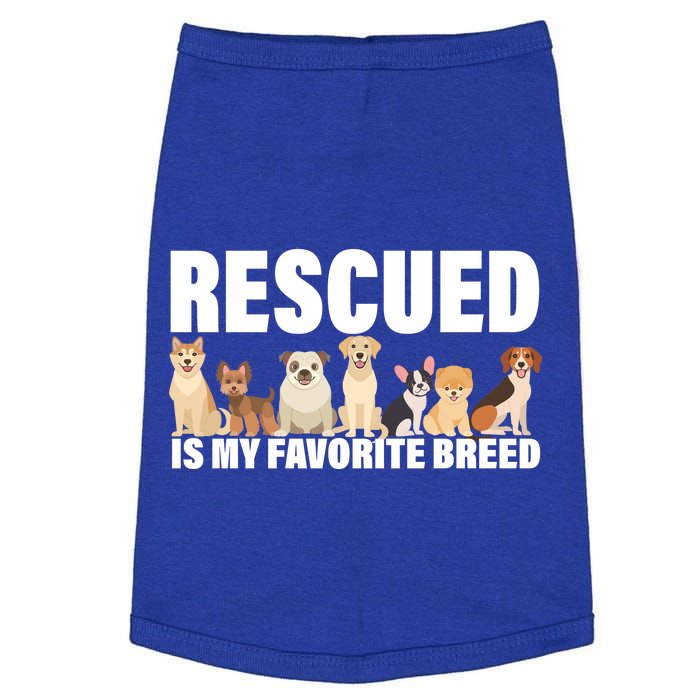 Rescued Is My Favorite Breed Doggie Tank