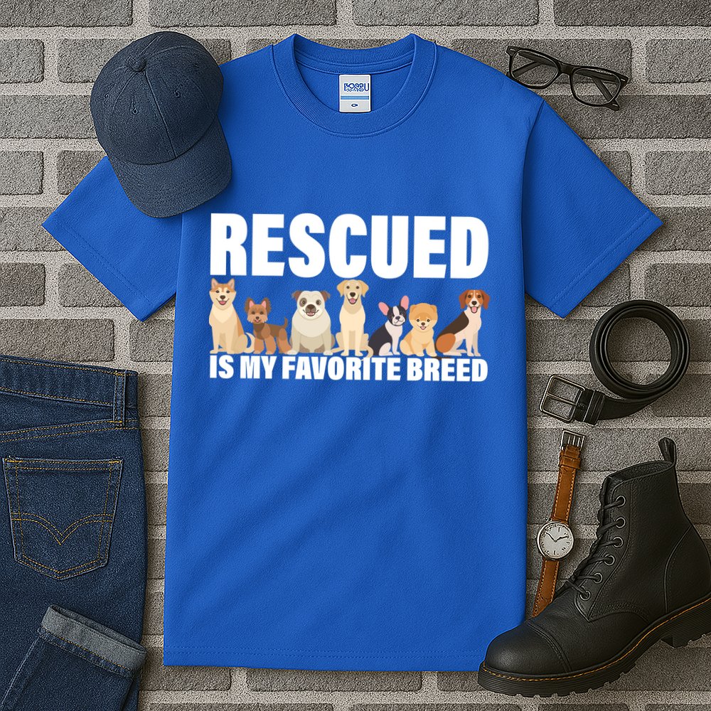 Rescued Is My Favorite Breed Tall T-Shirt