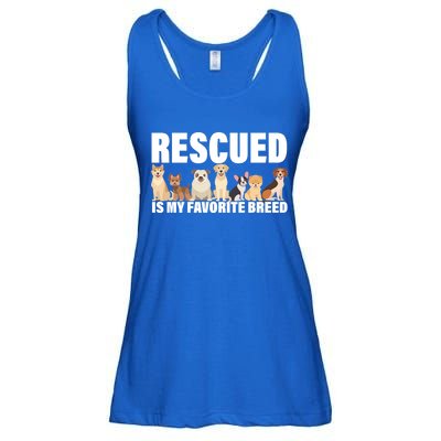 Rescued Is My Favorite Breed Ladies Essential Flowy Tank