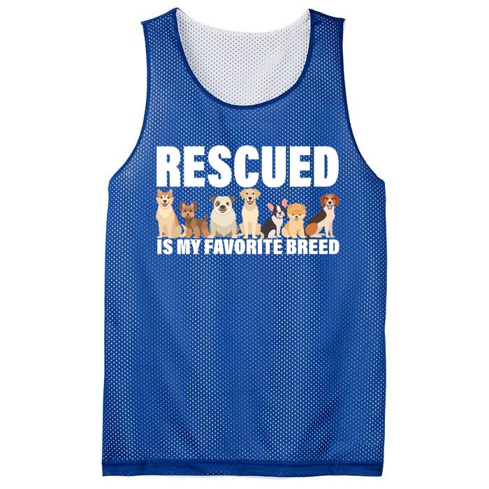 Rescued Is My Favorite Breed Mesh Reversible Basketball Jersey Tank