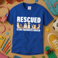 Rescued Is My Favorite Breed Kids T-Shirt